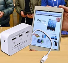 123mua Đầu Đọc Thẻ Nhớ Và Cổng USB Lightning Kit Adapter Hub for iPad Mini ipad 4